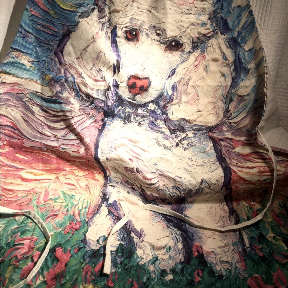 APRON with POODLE Portrait - Picture 2 of 8